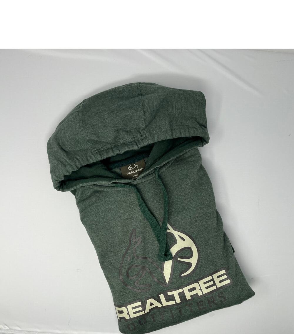 RealTree Outfitters Hoodie Men's size Large Two Tone Green Pre-Owned Cotton/Poly